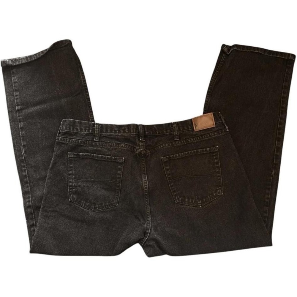 Lee Dungarees Vintage Slim Straight Leg Jeans Distressed Faded Black Denim 42x30 - Picture 4 of 8